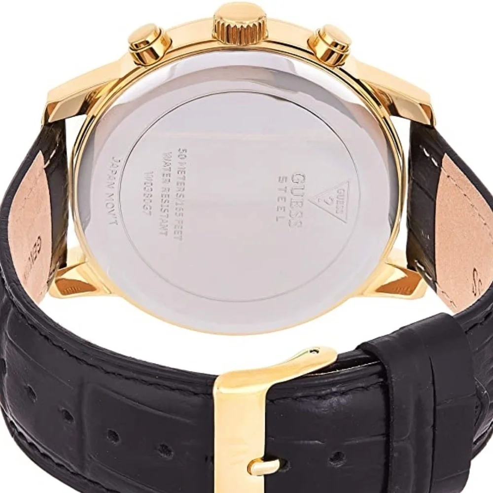 GUESS Horizon Genuine Leather Band Analog Watch